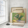 Пример в интерьере Натюрморт с олеандром Винсент Ван Гог / Известные картины 80х100 см Раскраска картина по номерам на холсте A