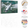 Пример картины и схема Самолет над лесом / Полет Раскраска картина по номерам на холсте AAAA-RS066