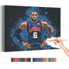  Леброн Джеймс Баскетбол Раскраска картина по номерам на холсте с неоновой краской AAAA-RS178