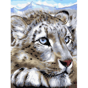  Снежный леопард Картина по номерам Molly KK0695