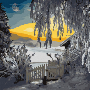  Морозный пейзаж Картина по номерам Molly KH1081