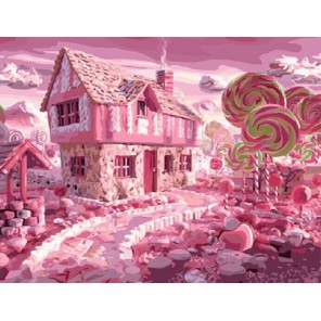 Пряничный домик Раскраска (картина) по номерам акриловыми красками на холсте