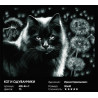  Кот и одуванчики Раскраска картина по номерам на холсте Белоснежка 405-BA-C