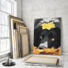  Осенний лист и собака / Прогулка / Животные 100х125 см Раскраска картина по номерам на холсте AAAA-RS374-100x125