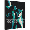  Два кота / Кошки / Животные 60х80 см Раскраска картина по номерам на холсте AAAA-RS393-60x80