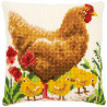  Курица с цыплятами Набор для вышивания подушки Vervaco PN-0172782