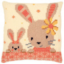 Сладкие кролики Набор для вышивания подушки Vervaco