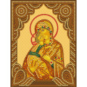 Владимирская Божия Матерь Алмазная 5D мозаика с нанесенной рамкой Molly