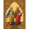  Святые апостолы Петр и Павел Алмазная вышивка мозаика с нанесенной рамкой KM0965