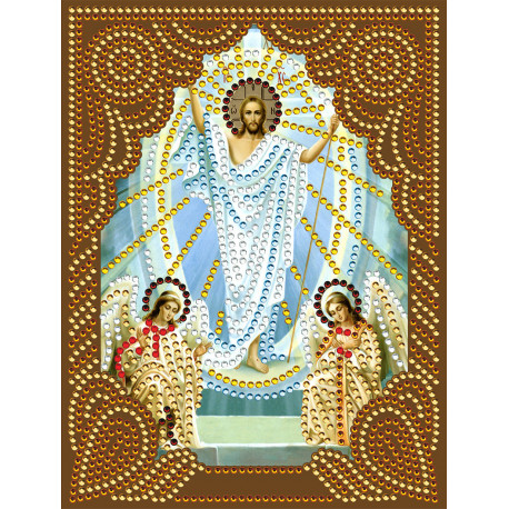  Воскресение Христово Алмазная вышивка мозаика с нанесенной рамкой KM0972