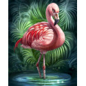 Тропический фламинго Алмазная вышивка мозаика Гранни