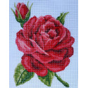 Красная роза Канва жесткая с рисунком для вышивки Gobelin L