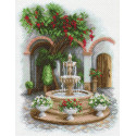 У прохладного фонтана Ткань с рисунком для вышивания Матренин Посад