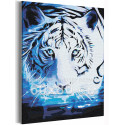 Тигр водяной / Символ года / Животные 60х80 см Раскраска картина по номерам на холсте с неоновой краской
