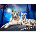 Тигры в ночи Алмазная вышивка мозаика Алмазное Хобби