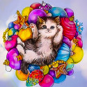 Озорной котенок Алмазная вышивка мозаика Алмазное Хобби
