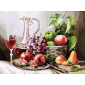 Натюрморт с фруктами Раскраска картина по номерам на холсте Белоснежка