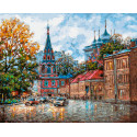 Москва под осенним небом Раскраска картина по номерам на холсте Белоснежка