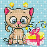  Счастливый котёнок Алмазная вышивка мозаика на подрамнике Molly KM1034
