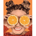 Заводной апельсин (полигон-арт) Раскраска картина по номерам на холсте