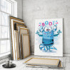  Boo! Монстрик 60х80 см Раскраска картина по номерам на холсте с неоновой краской для детей AAAA-RS403-60x80