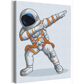  Космонавт / Танец Раскраска картина по номерам на холсте с неоновой краской AAAA-RS169