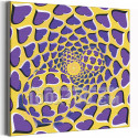 Движущиеся шары / Оптическая иллюзия 100х100 см Раскраска картина по номерам на холсте с неоновой краской
