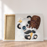  Панда с мороженым / Животные 80х80 см Раскраска картина по номерам для детей на холсте с металлической краской AAAA-V0021-80x80