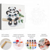  Малыши панды на ветке / Животные Раскраска картина по номерам для детей на холсте AAAA-V0023