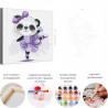 Панда балерина в фиолетовой пачке / Животные Раскраска картина по номерам для детей на холсте AAAA-V0028