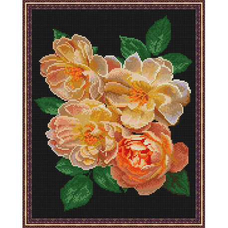  Английская роза Алмазная вышивка мозаика с нанесенной рамкой Molly KM1044