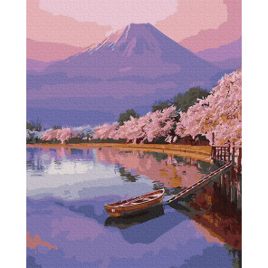 Озеро в Японии Раскраска картина по номерам на цветном холсте Molly KK0753