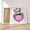 Пример в интерьере Панда на воздушном шарике с любовью / Животные Раскраска картина по номерам для детей на холсте с неоновой к