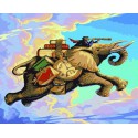 Летающий слон Раскраска по номерам на холсте Menglei