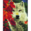 Волк в осеннем лесу Алмазная вышивка мозаика АртФея