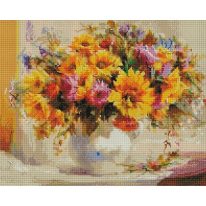  Букет цветов с подсолнухами Алмазная вышивка мозаика Арт Фея UA441