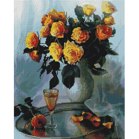  Букет желтых роз Алмазная вышивка мозаика Арт Фея UA135