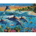 Резвящиеся дельфины Алмазная вышивка мозаика Арт Фея