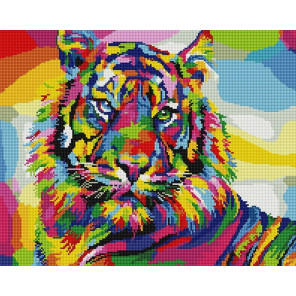  Радужный тигр Алмазная вышивка мозаика Арт Фея UA539