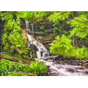 Водопад в лесу Ткань с рисунком для вышивки бисером Матренин Посад
