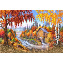 Осень Ткань с рисунком для вышивки бисером Матренин Посад