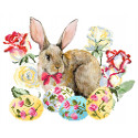 Пасхальный кролик Ткань с рисунком для вышивки бисером Матренин Посад