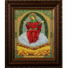 Вариант оформления в рамке Богородица Спорительница Хлебов Набор для вышивания бисером Кроше В-476