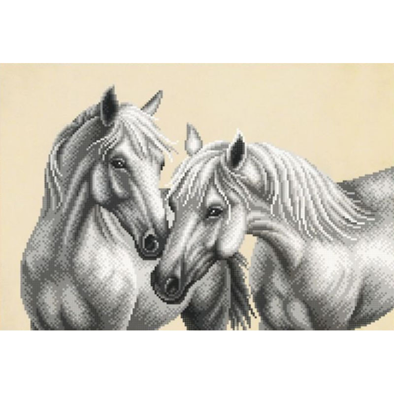 Набор для вышивания Белые лошади, гобелен, 30.5x13.5см, G495, Luca-S