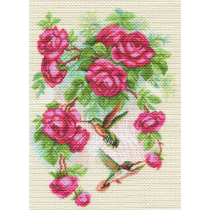  Розы и колибри Набор для вышивания крестом Матренин Посад 1755 Н