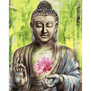  Молодой Будда Раскраска картина по номерам на холсте ZX 24324