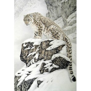 Снежный барс Алмазная вышивка (мозаика) Гранни