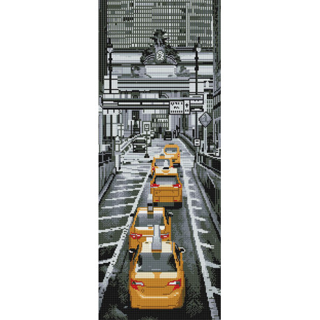  Такси в Нью-Йорке Алмазная вышивка мозаика Molly KM1060