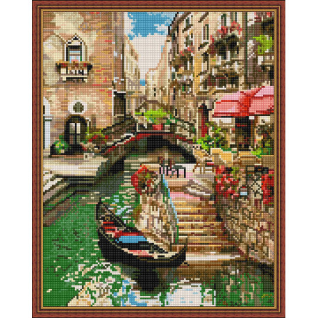  Венецианский пейзаж Алмазная вышивка мозаика с нанесенной рамкой Molly KC0004