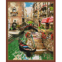 Венецианский пейзаж Алмазная вышивка мозаика с нанесенной рамкой Molly